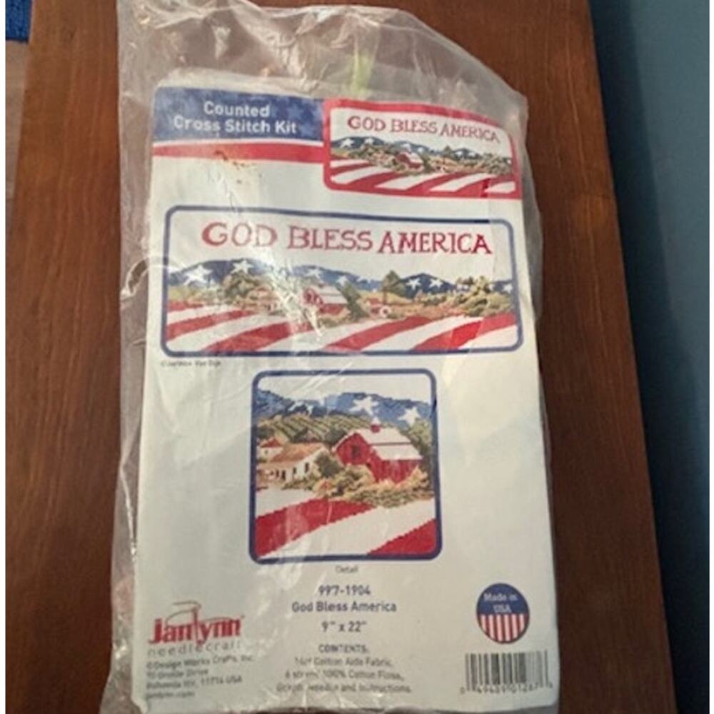 Janlynn‎ God Bless America Counted Cross Stitch Kit 9x22